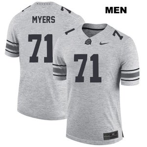 Men's NCAA Ohio State Buckeyes Josh Myers #71 College Stitched Authentic Nike Gray Football Jersey PE20G70KJ